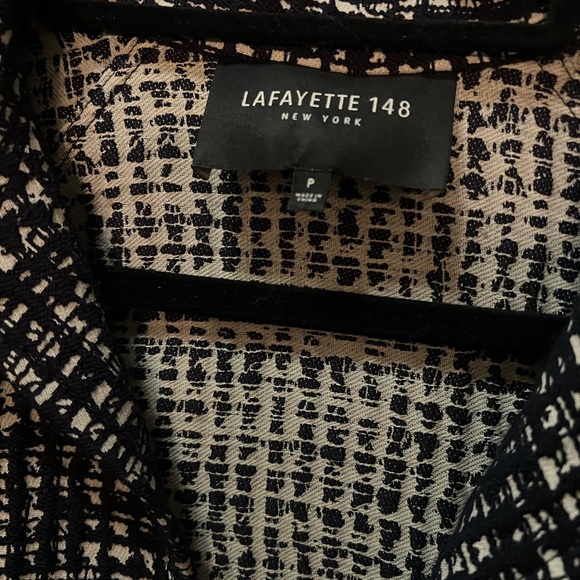 Lafayette 148 open front blazer PM, Navy - Picture 2 of 5